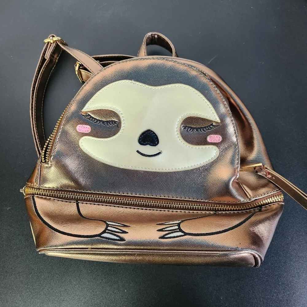 Sloth metallic backpack Mini Backpack - Picture 1 of 13